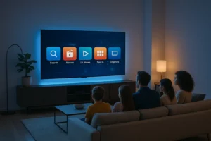 TV LG com um teste IPTV