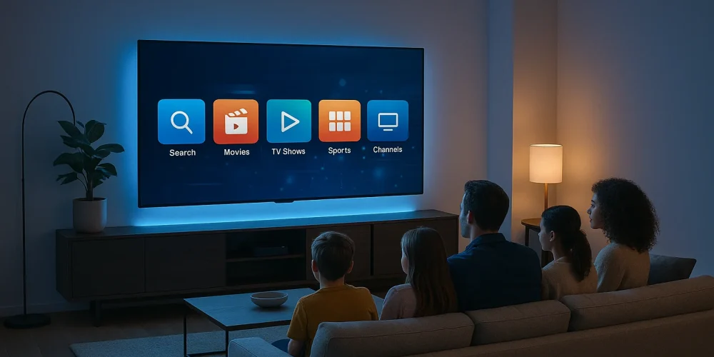 TV LG com um teste IPTV